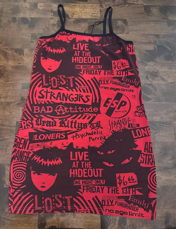 Dolls Kill x Emily the Strange Age of Strange Mini Dress L NWOT - Image 2