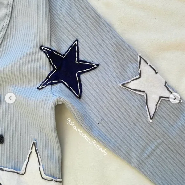 Blue Notre Dame Star long sleeve - Image 5