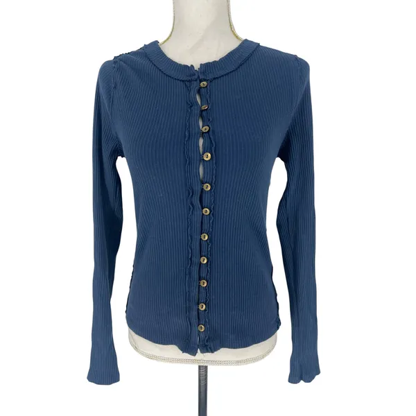 Free People It's On Cardi Big Dipper‎ Ribbed Cardigan M - Image 7