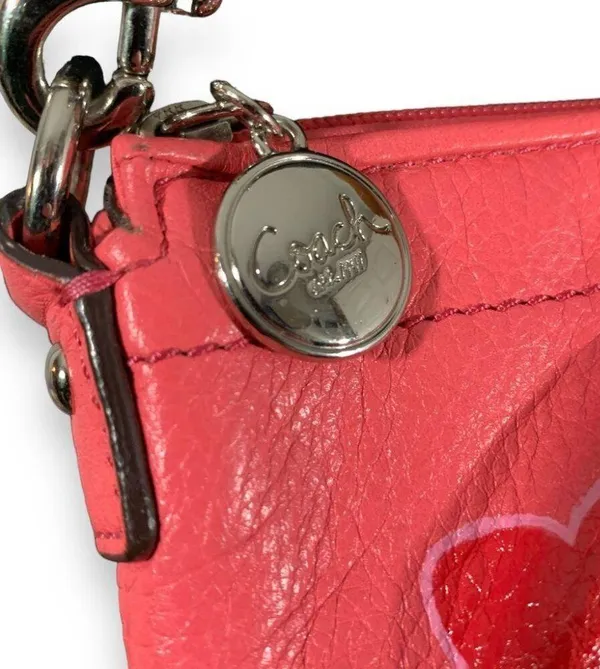 Coach Hand Painted Hearts Pink Shoulder Bag - Image 6