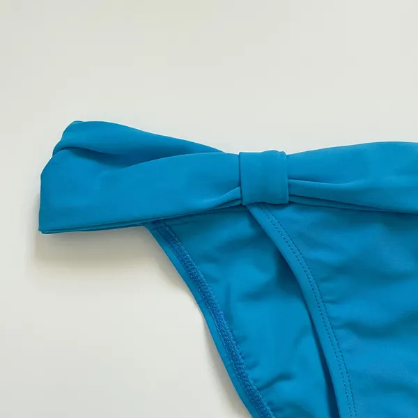 Body Glove Azuro Blue Bali Hipster Bikini Bottom XS NWT Folded Waistband Charm - Image 3
