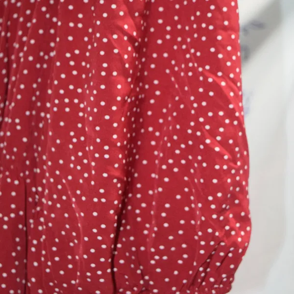 NWT Bloom Chic Red/White Polka Dot Peasant Blouse, Size 26 - Image 2