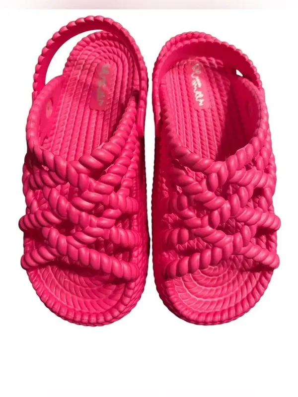 Olivia Miller Pink Platform Sandals(Size 8) Pink - Image 3