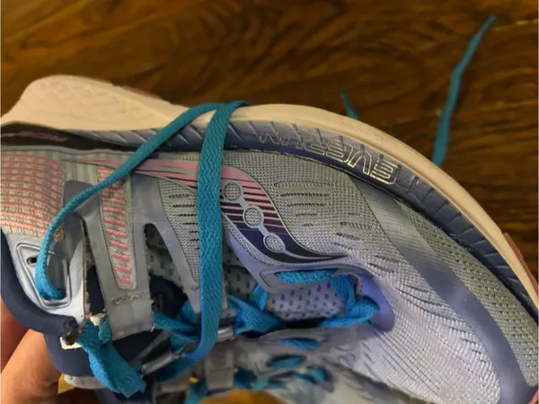 Saucony Women's Sky Blue and Teal Running Shoes Everun lace up blue retro - Image 2