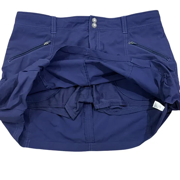Athleta Navy Blue Cargo Skort Womens size 12 Hiking Golf Activewear Mini Skirt - Image 3