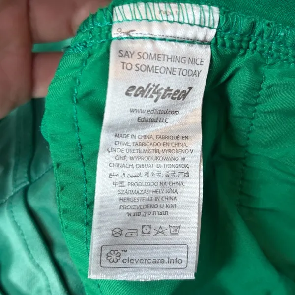 Edikted Luna st patricks Faux Leather College Green Flared Pants Size 24 - Image 11