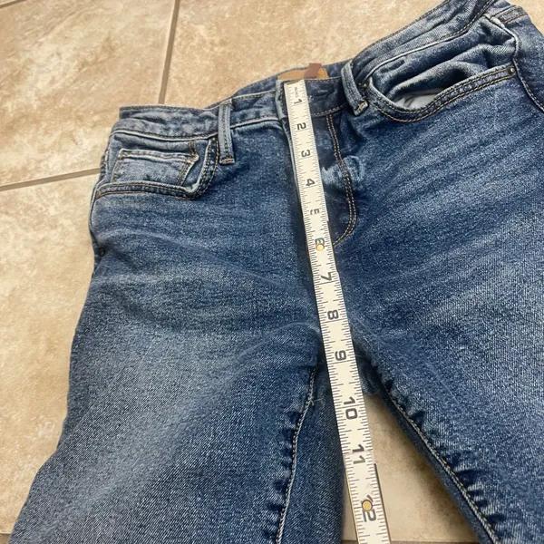 Driftwood Gizelle Classic Fit Straight Leg Jeans Medium Wash Blue Size 25 - Image 4