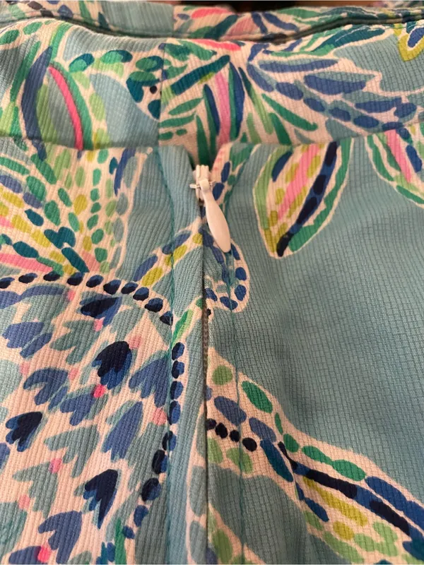 Lilly Pulitzer Patty Skorts Floral Printed Skirt Bermuda Blue Turtle Size 00 - Image 6