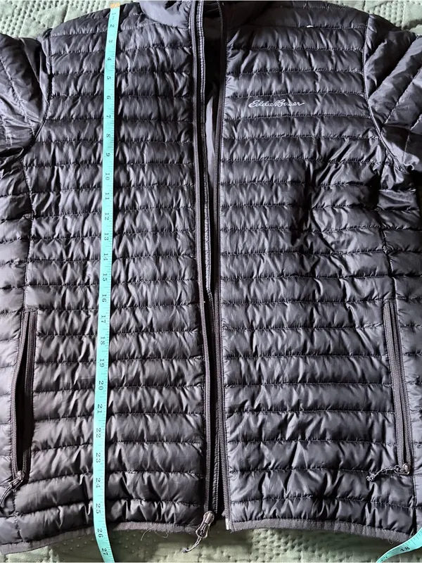 Eddie Bauer Microlight Down Zip Up Puffer Jacket Black Small - Image 5