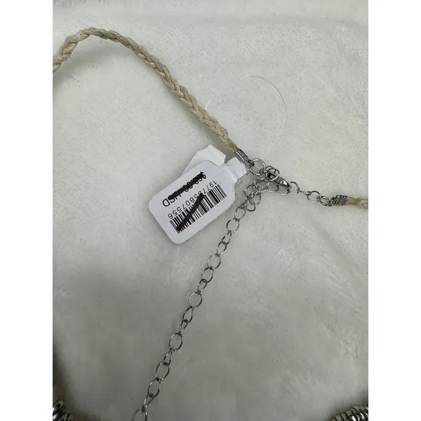 NEW Free People Lately Necklace Mother of Pearl Bohemian Goddess Layered Silver - Image 3