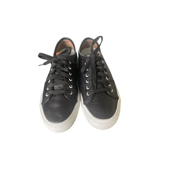 Frye Gia Low Lace Leather Sneakers Black Size 8M Casual - Image 5