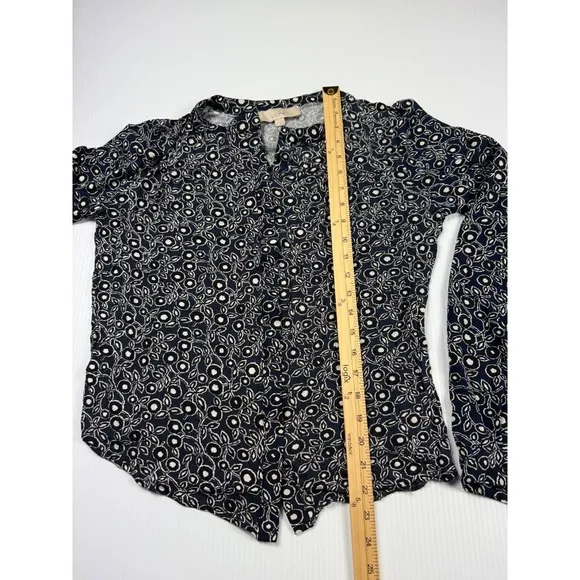 LOFT Floral Print Blouse Long Sleeve Button Down Career Top‎ Medium - Image 6