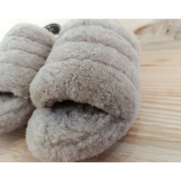 UGG Fluff Yeah Slide Slippers Taupe Sand Size EU 36 US 5 W Great Condition - Image 5