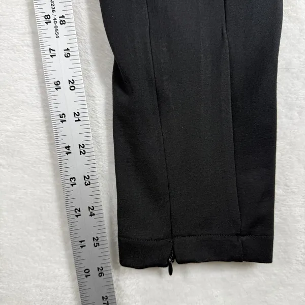 Alexander Wang Black High Waist Logo Band Skinny Leggings‎ Side Zip Pants 8831 - Image 7