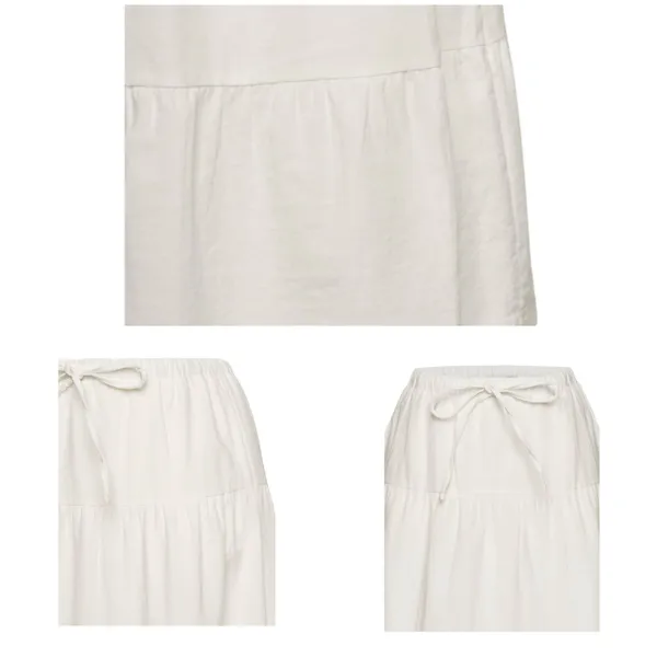 White Tiered Maxi Skirt - Image 3