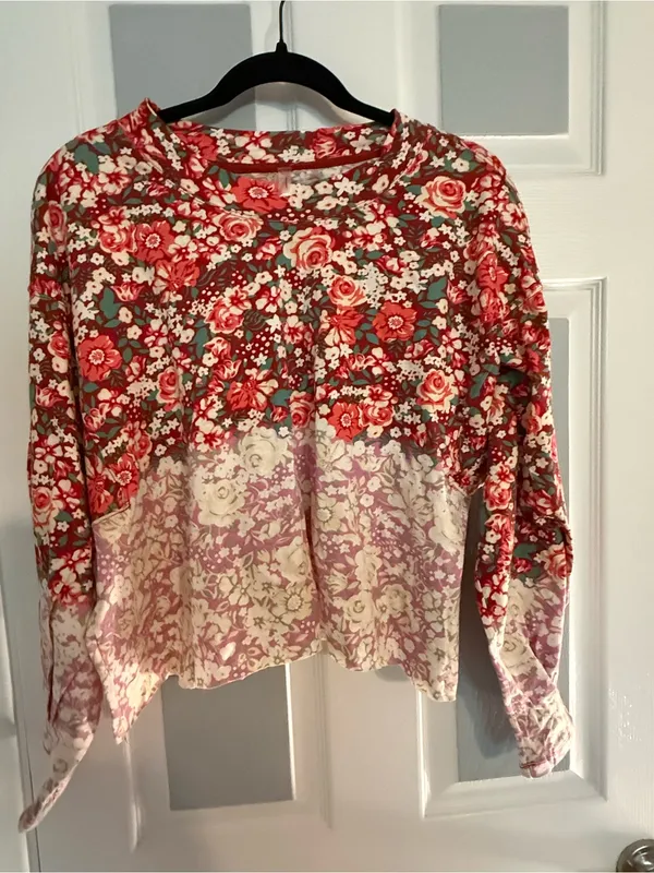 Free People Inspire Floral Printed Layer in Faded Poppy Red - Image 2
