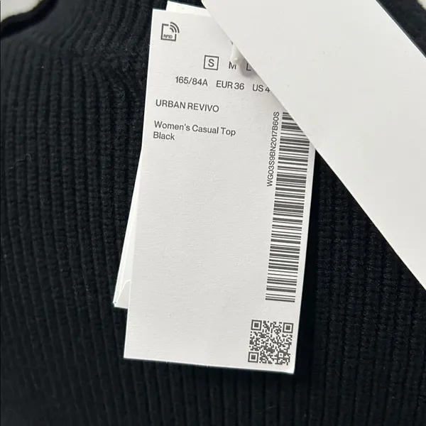 Urban Revivo Black White Sweater Shirt - Image 7