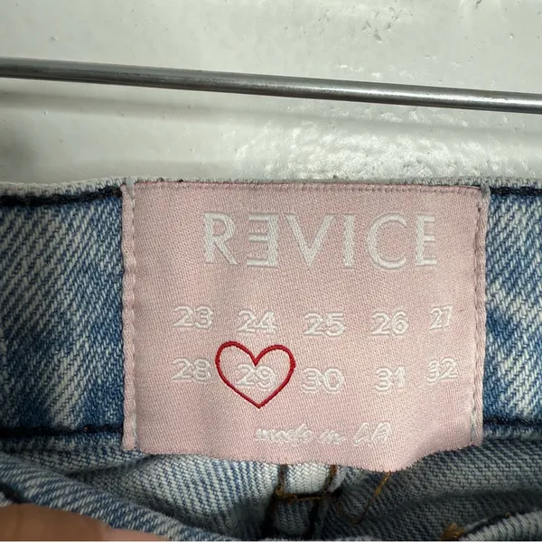 Revice Denim High Waisted Button Fly Jeans Light Wash Size 29 Minimalist Normcore - Image 5