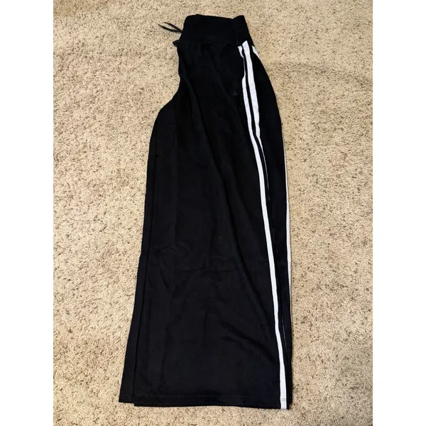 Halara high Waisted Drawstring Wide Leg Stripe Casual Pants with Pockets size XL - Image 5