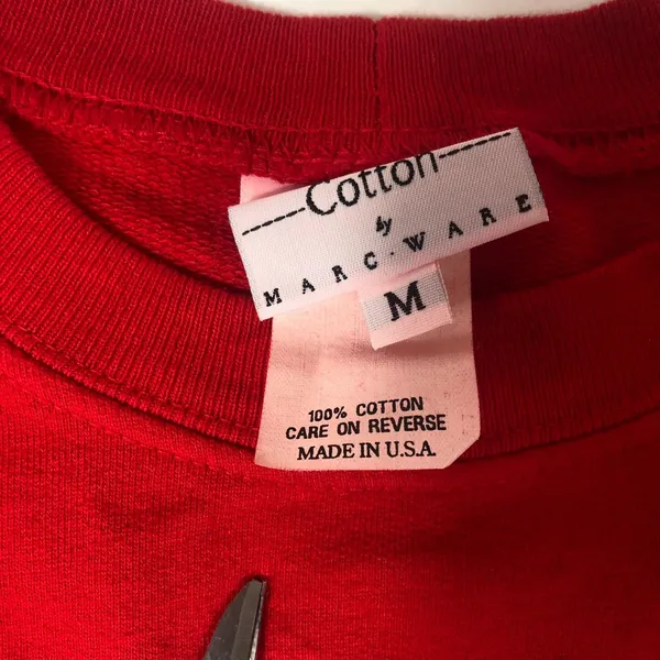 Hot Cotton By Marc Ware Women's M Red Sweatshirt - Christmas Tree - Image 8