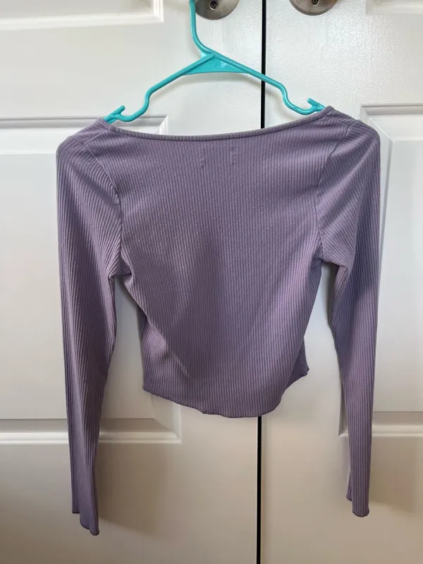 Urban Outfitters Light Purple Box Neck Top - Image 4