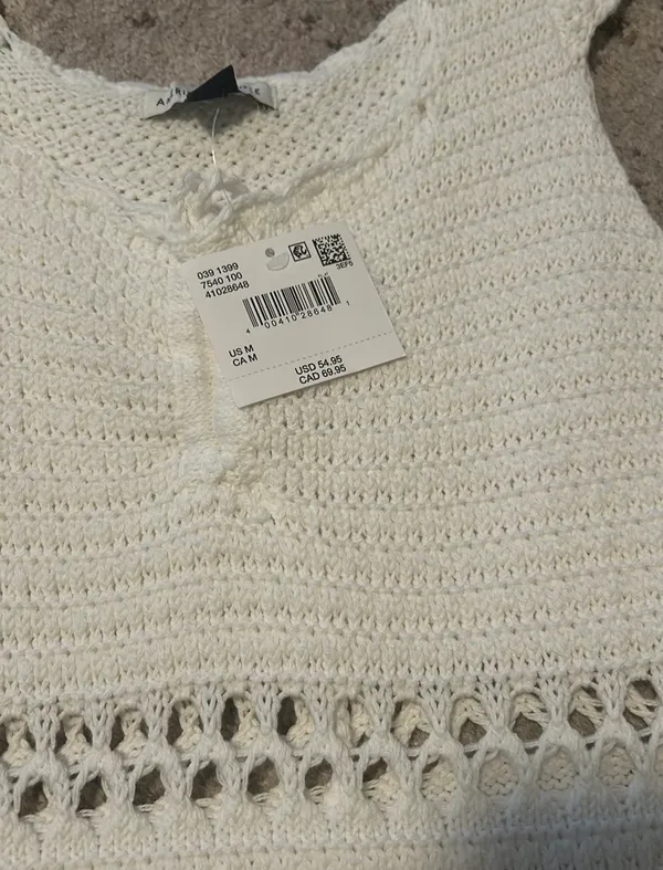 Outfitters Crochet White Mini Dress - Image 7