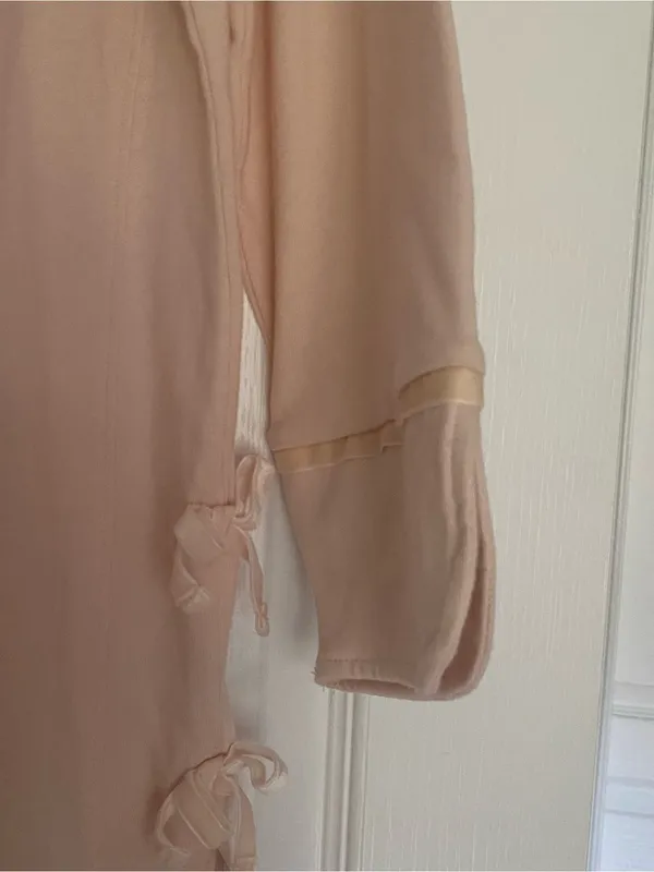 Talbots Light Pink Boatneck Tie-Side Cotton Tunic sweatshirt Sz S - Image 2