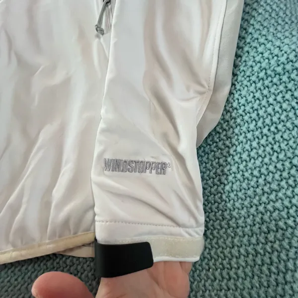 The North Face Women's Soft Shell Jacket White Gray Size S Windstopper EUC - Image 3