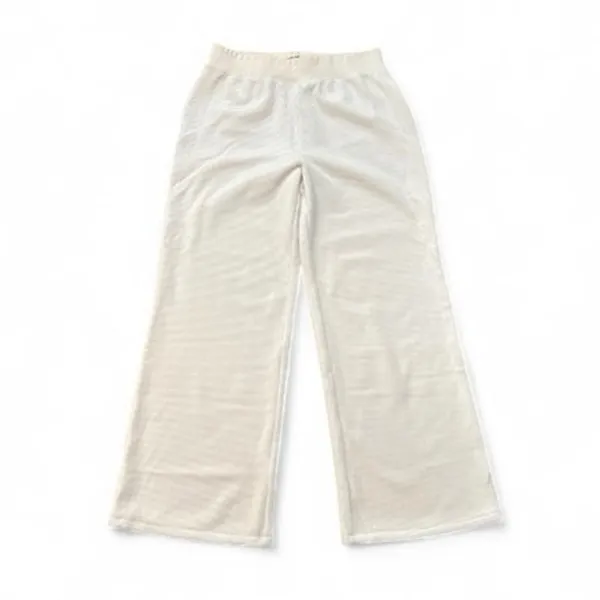 Marine Layer Cord Velour Wide Leg Pant Cream Ribbed High Rise Sz Med Soft Cozy - Image 6