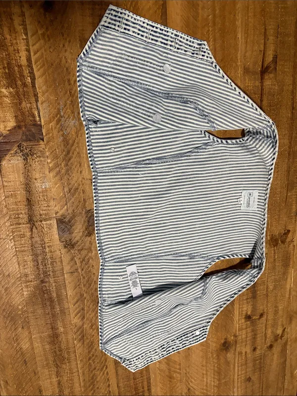 RE generation Celebrity Pink Distressed Denim Vest - Image 8