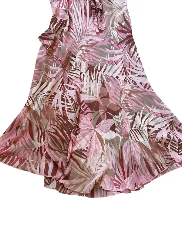 Vintage Midi Dress Ruffle Y2K Fairy Feminine Ethereal Coquette Semi Sheer - Image 4