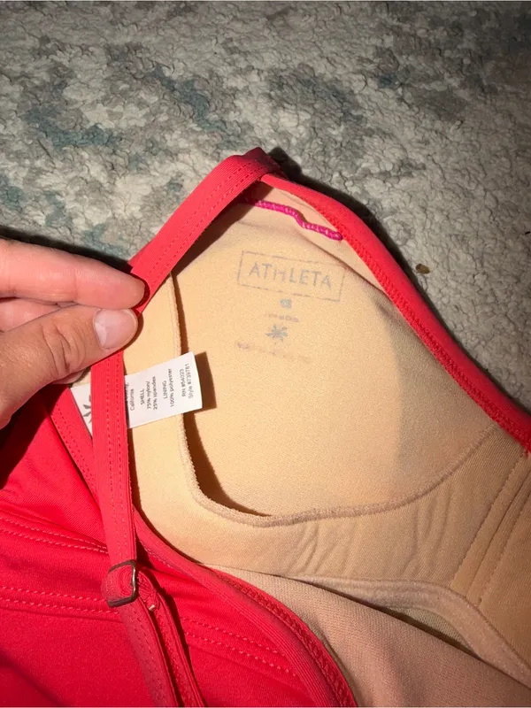 Athleta Coral Athletic Dress Built In Bra Strappy Activewear XS - Image 5