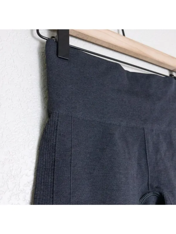 Lululemon Ebb to Street Legging 4 Heathered Black Seamless Mid Rise - Image 6