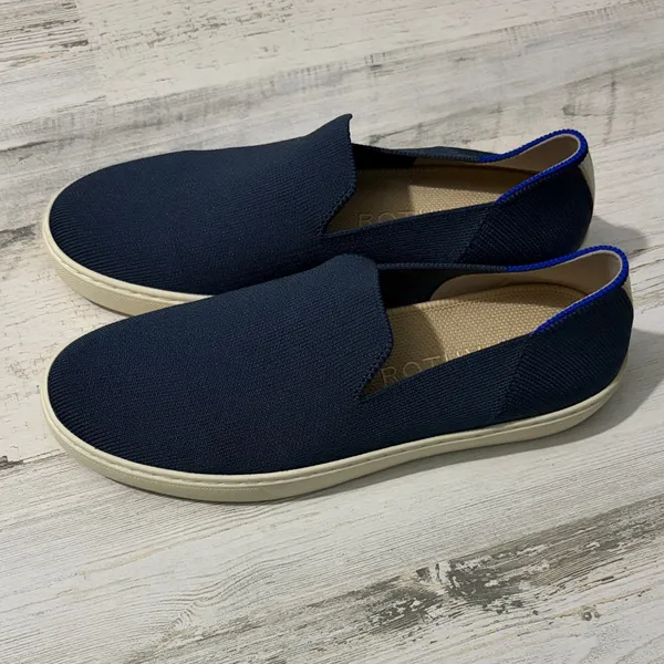 Rothy's The Original Navy Blue Women's Slip-On Sneakers - Image 3
