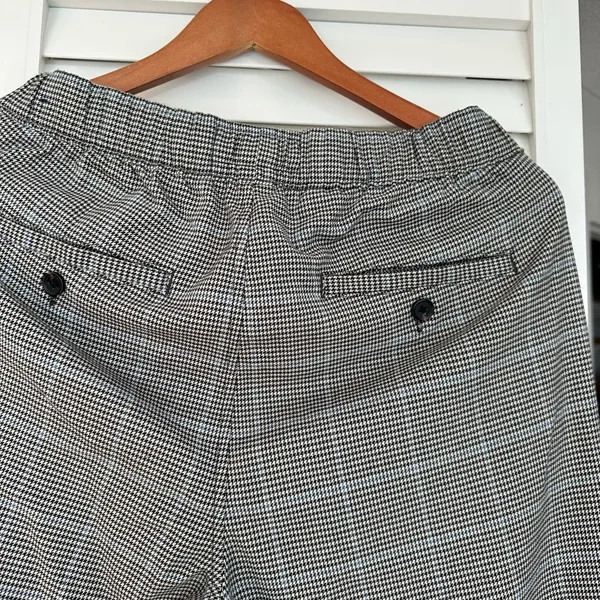 Abercrombie & Fitch Black and White Checkered Pants - Image 6