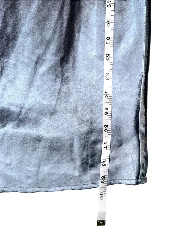 NWT Meshki Lilly Sweetheart Blue Satin Sleeveless Maxi Dress XXS in Frosted Blue - Image 8
