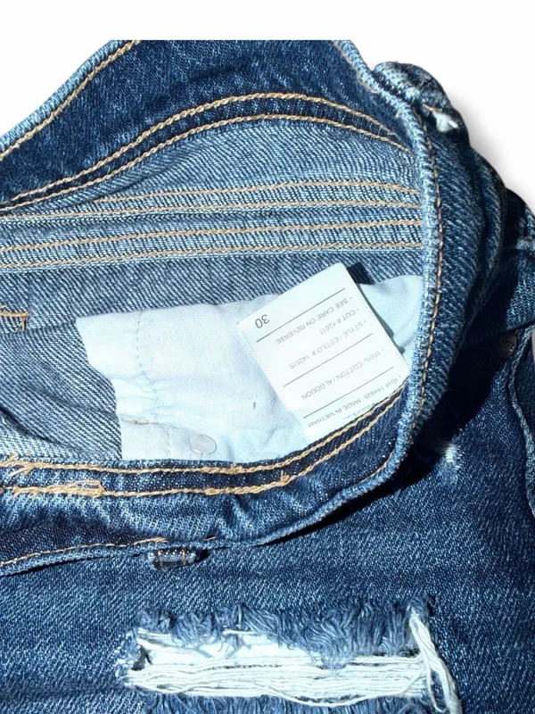 KanCan High-Rise Distressed Button Fly Raw Hem Denim Shorts - Image 3