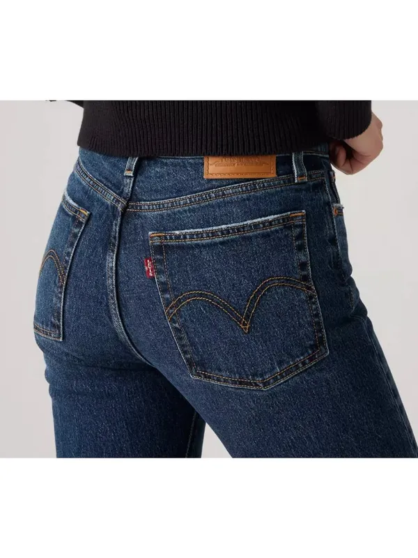 New Levi's Premium 30x30 Wedgie Straight Ankle Women's Jeans Indifferent Indigo - Image 2