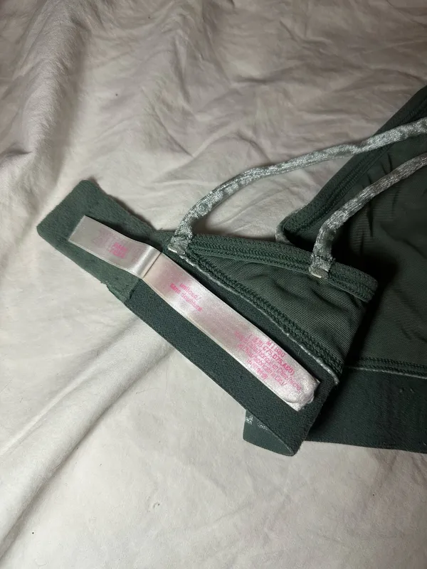 PINK Victoria's Secret Velvet Bralette in Dark Green - Image 3