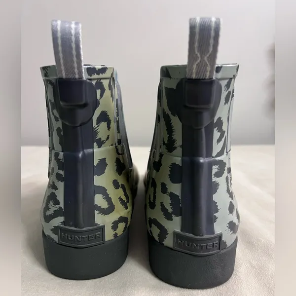 🐆🌿 HUNTER Leopard Print Chelsea Rain Boots US 9 EU 40/41 🐆🌿 - Image 5