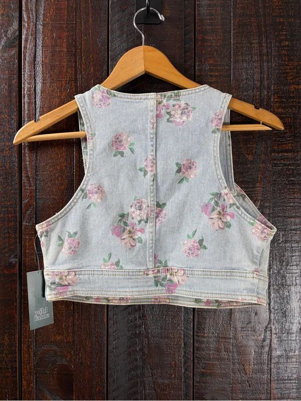 Wild Fable Denim Brami Jean Crop Tank Top Small - Image 6
