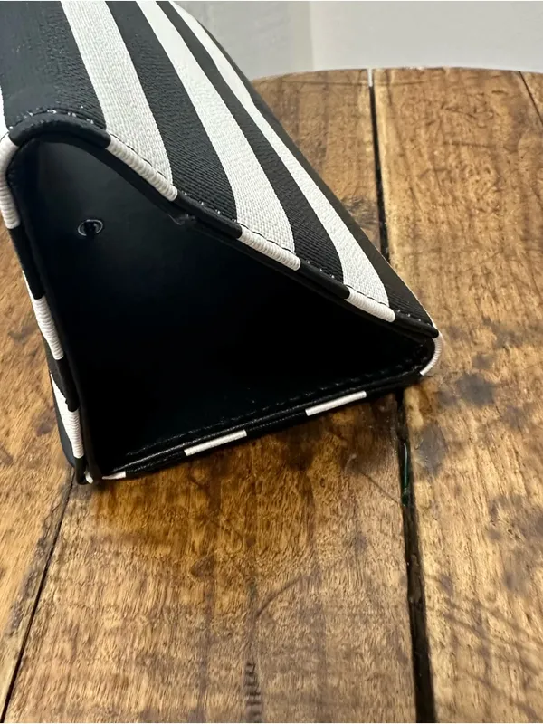 Kut From the Cloth Black and White Striped Wallet Mod Punk Minimalist Maximalist - Image 7