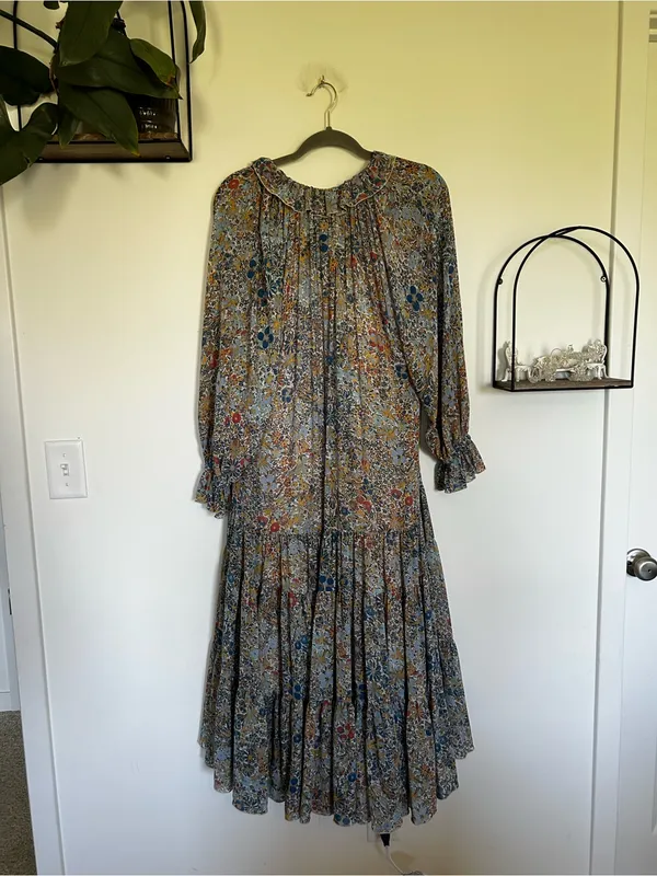 Free People Feeling Groovy Floral 70’s Style Boho Hippie‎ Maxi Dress Size XS - Image 2