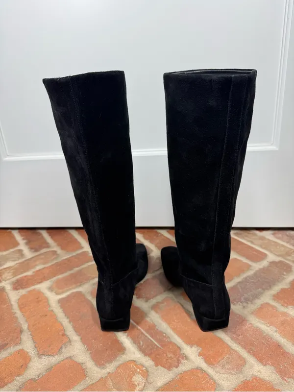 Steve Madden Dantelle Boots Size 6 Black Suede Knee‑High Square Toe fall winter - Image 3