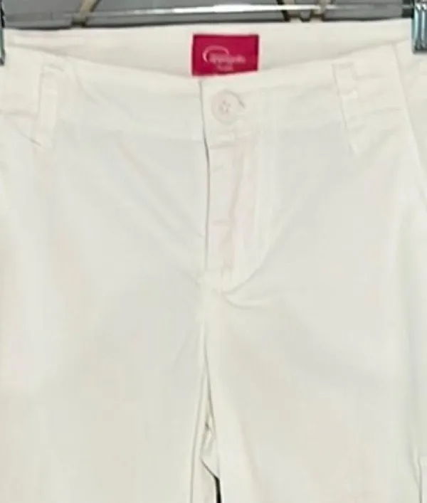 Pappagallo White Capris Crop Pants Womens 4P Cargo - Image 3