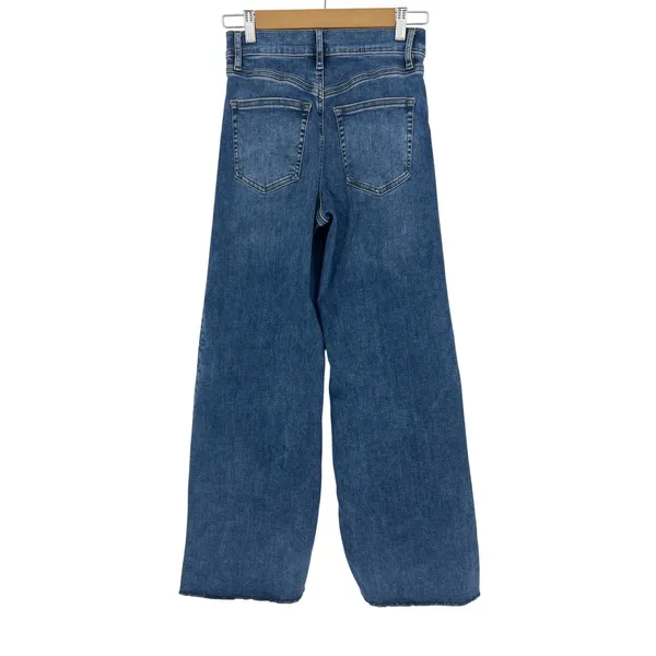 FRAME‎ Le Slim Palazzo Raw Fray Wide Leg Jeans Mermaid Size 25 - Image 7
