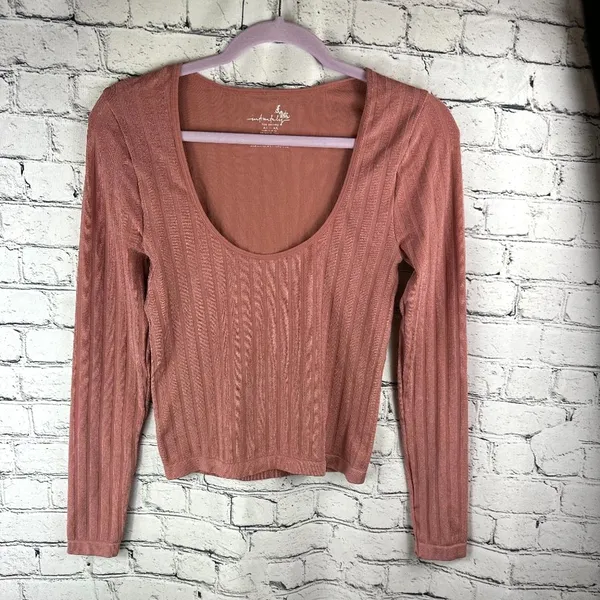 Free People Lucky You Layering Top Blush Size M/L - Image 9