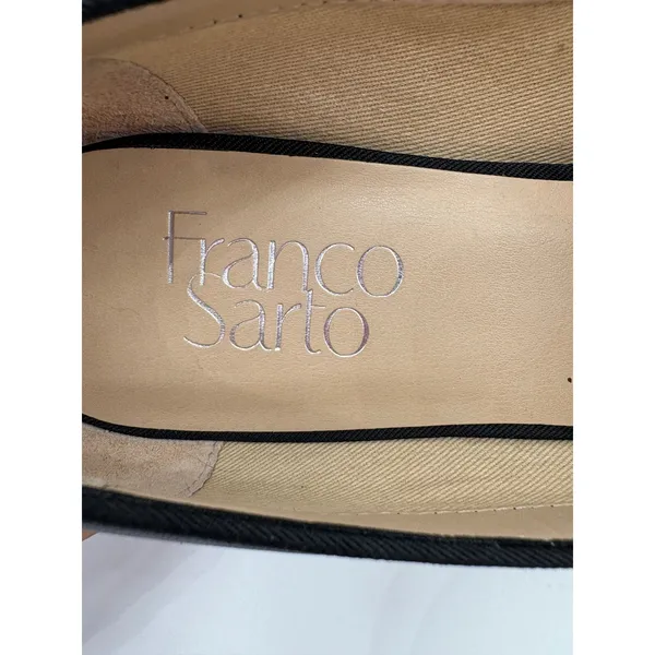 Franco Sarto Vianna Loafer Pump Womens 8 Black Leather Pointed Toe Block Heel - Image 14