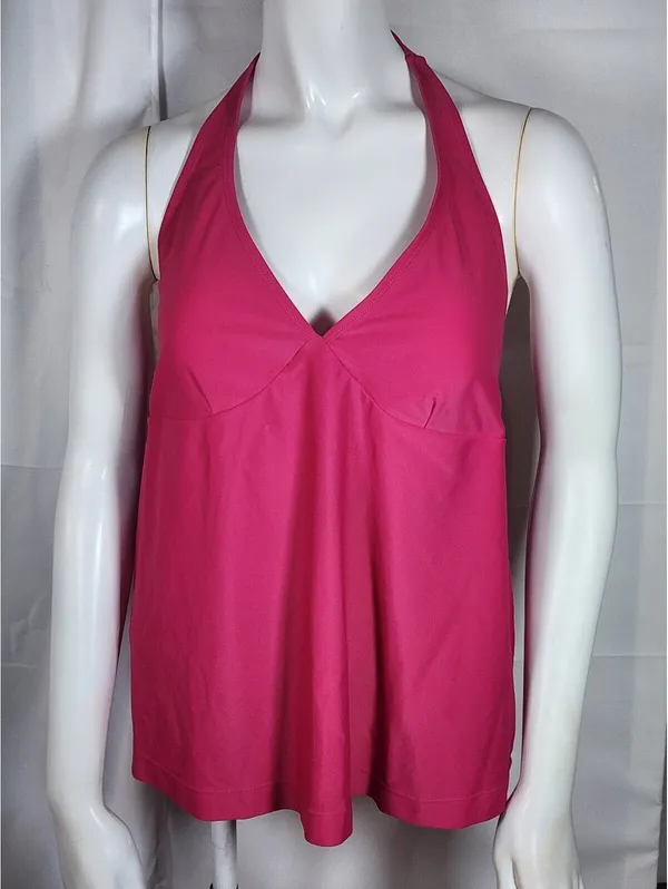 Old Navy Maternity Pink Halter Tankini Swim Top Medium - Image 2