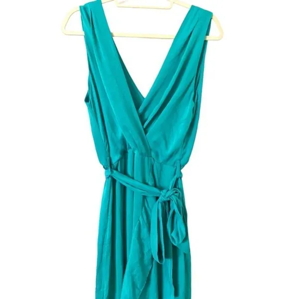 FLOUNCE LONDON Wrap‎ Satin Midaxi Dress Sz 8 - Image 3